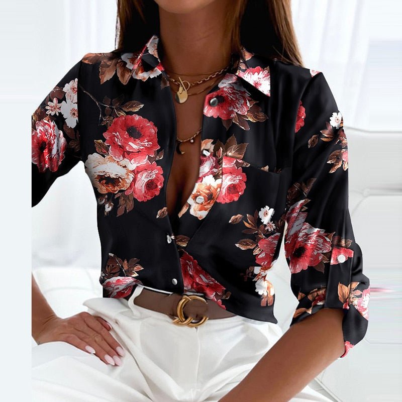 Fleurs Noires et Roses / 3XL
